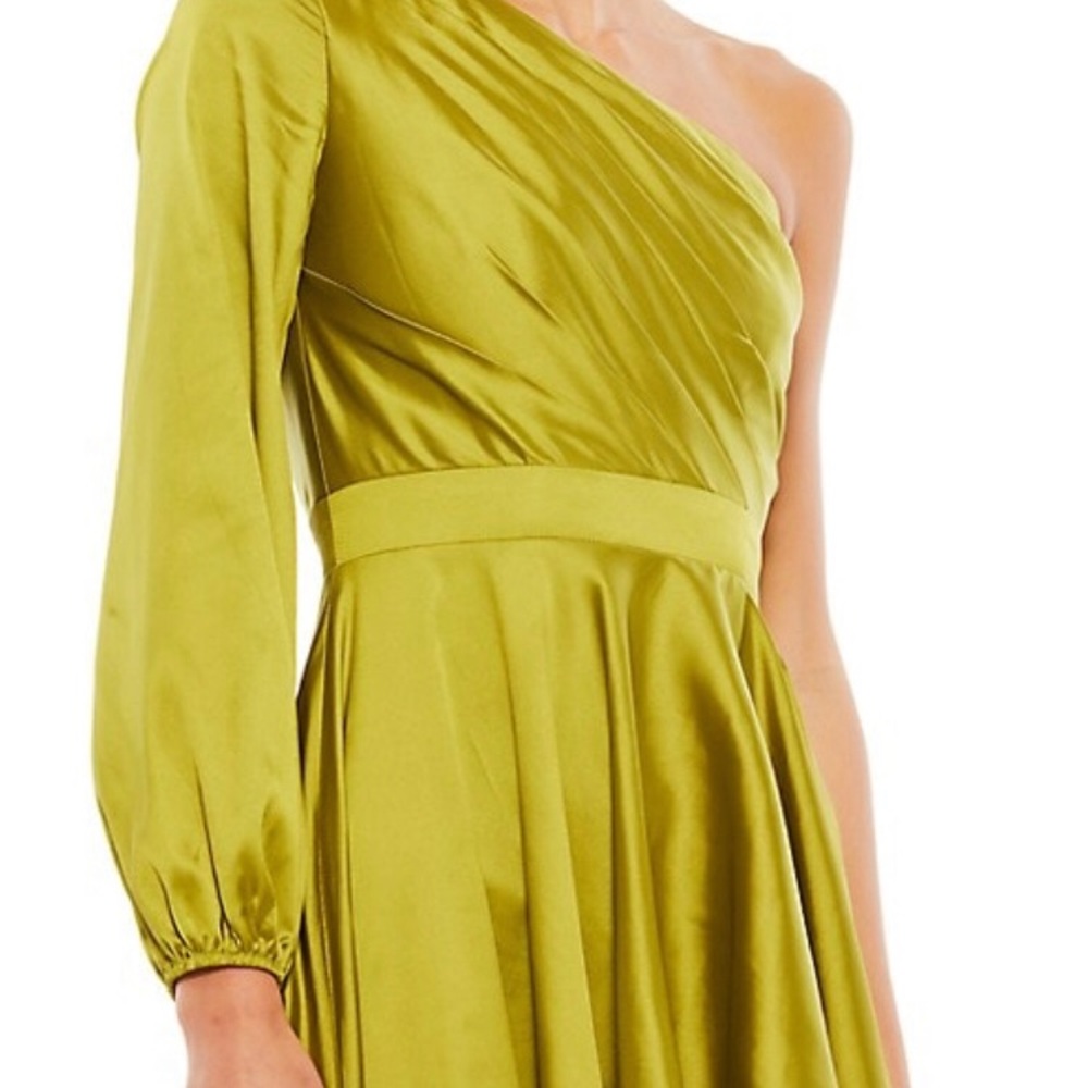 High-Low One-Shoulder Gown